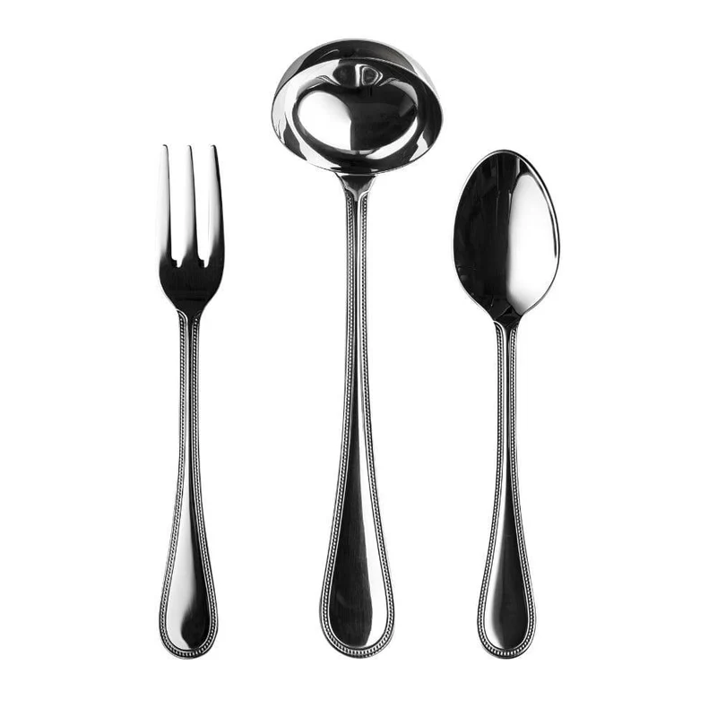 Mepra Perla 3-piece serving set stainless steel