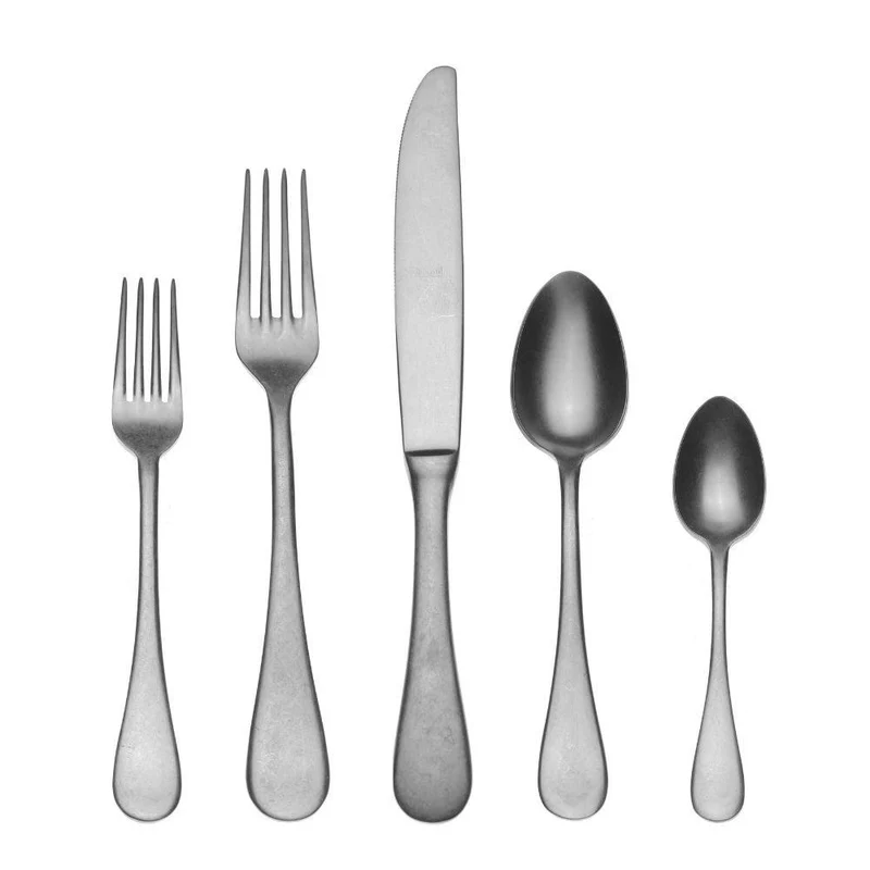 Mepra Michelangelo Vintage 20-piece flatware set pewter