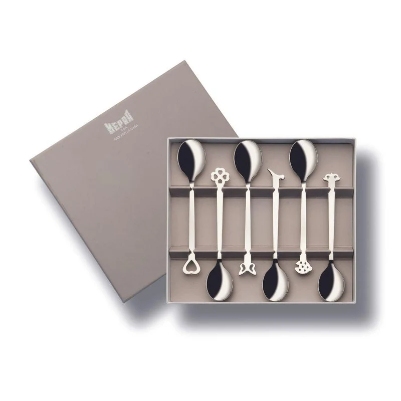 Mepra Evento set 6 coffee spoons stainless steel