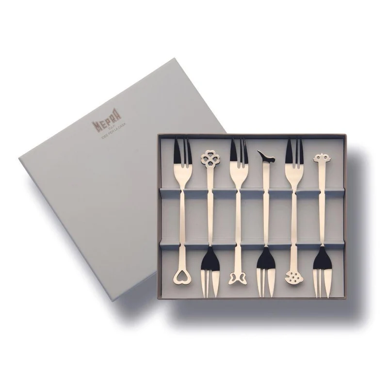 Mepra Evento set 6 cake forks stainless steel