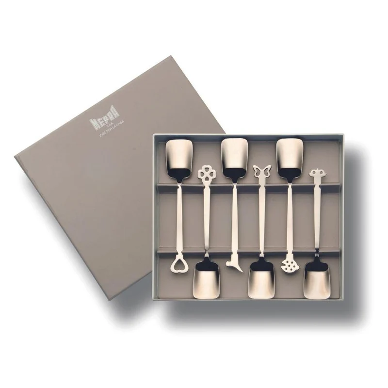Mepra Evento set 6 ice cream spoons stainless steel