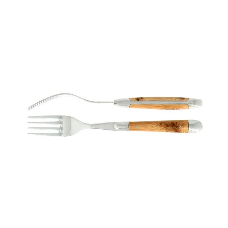 Forge de Laguiole Tradition table forks set with juniper handle