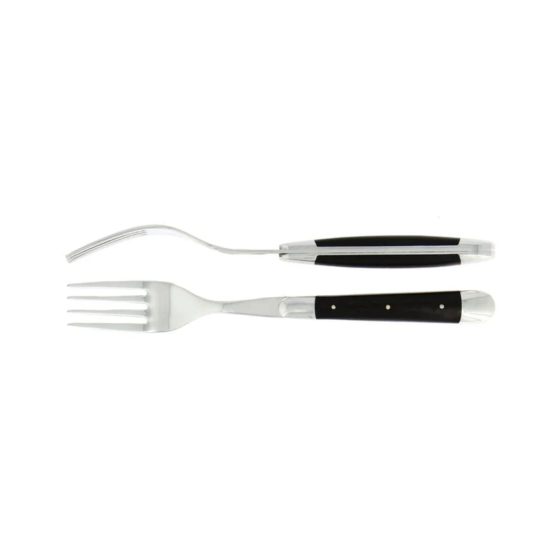 Forge de Laguiole Tradition table forks set with ebony handle