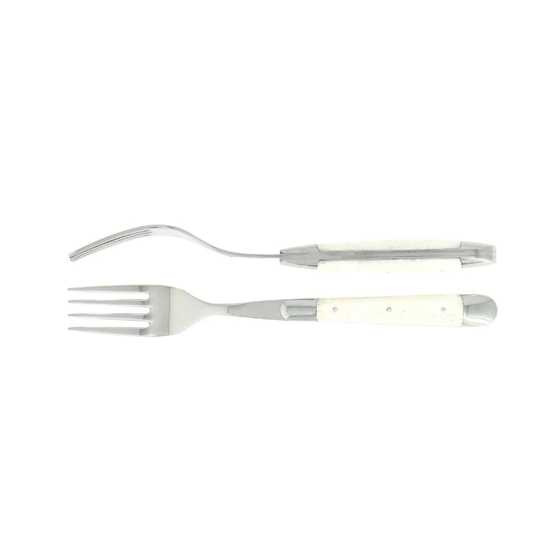 Forge de Laguiole Tradition table forks set with bone handle