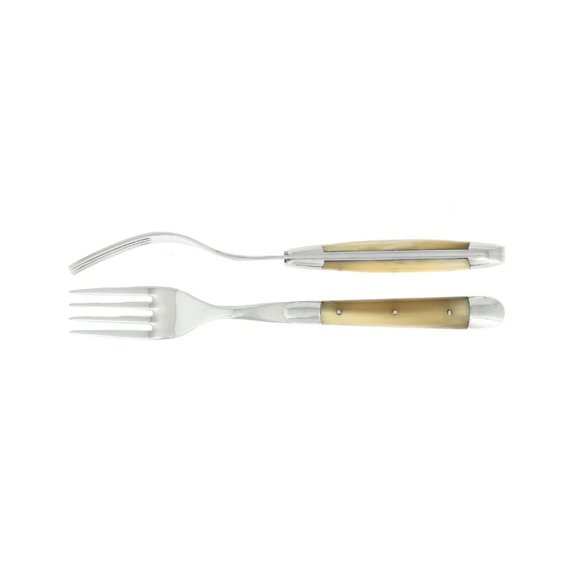 Forge de Laguiole Tradition table forks set with horn handle