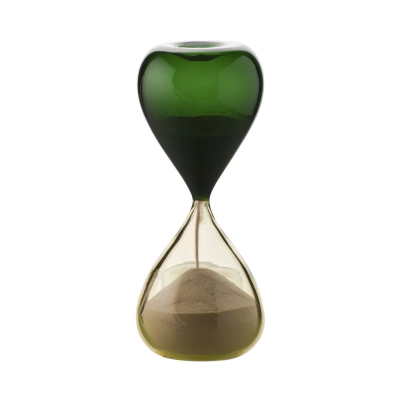 Venini Clessidra 420.06 hourglass apple green-straw yellow h. 25 cm.