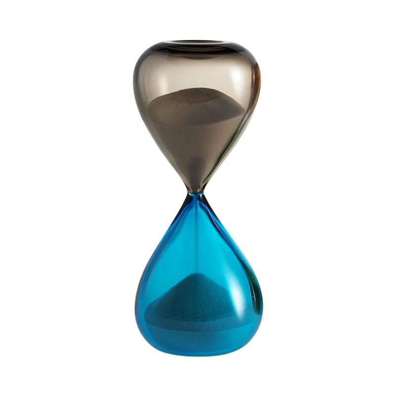 Venini Clessidra 420.06 hourglass grey-aquamarine h. 25 cm.