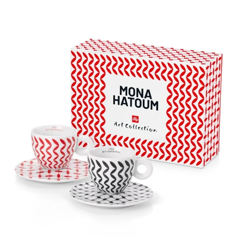 Illy Art Collection Mona Hatoum set 2 cappuccino cups