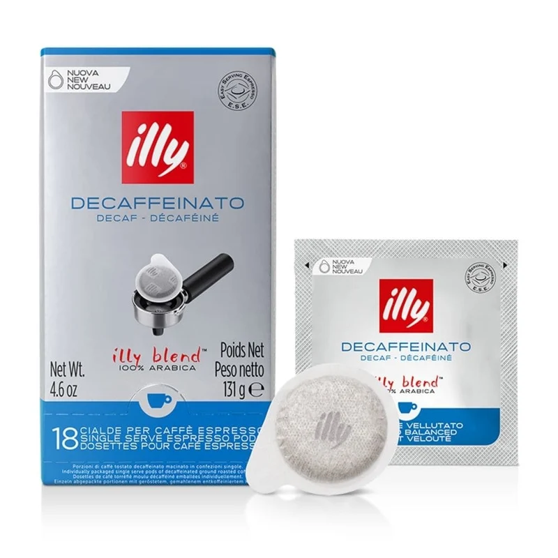 Illy set 12 packs E.S.E. pods coffee decaffeinated 18 pz.