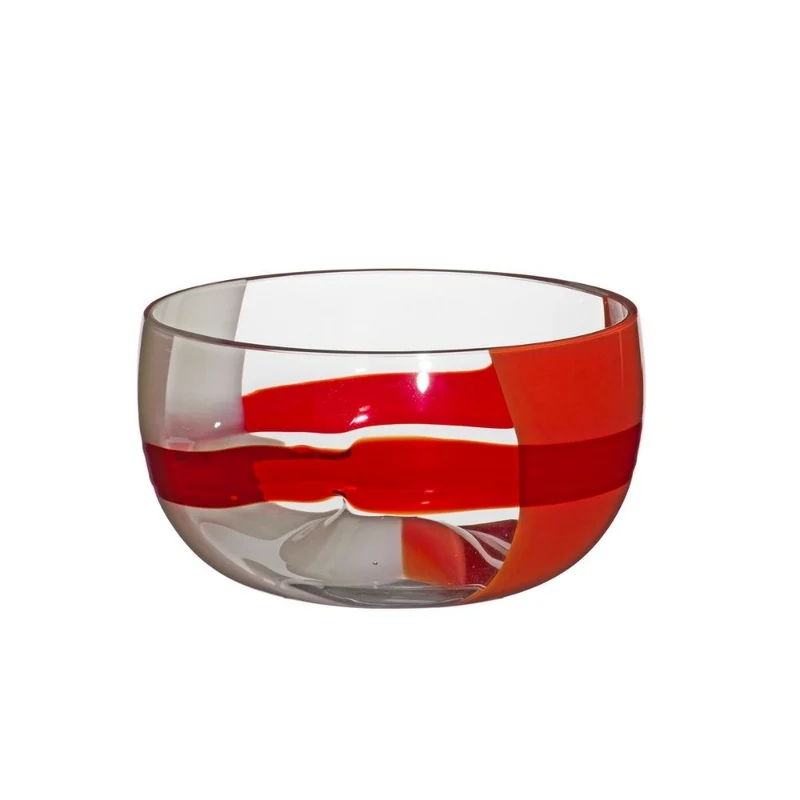 Carlo Moretti Mignon 662 bowl red in Murano glass diam. 15.5 cm