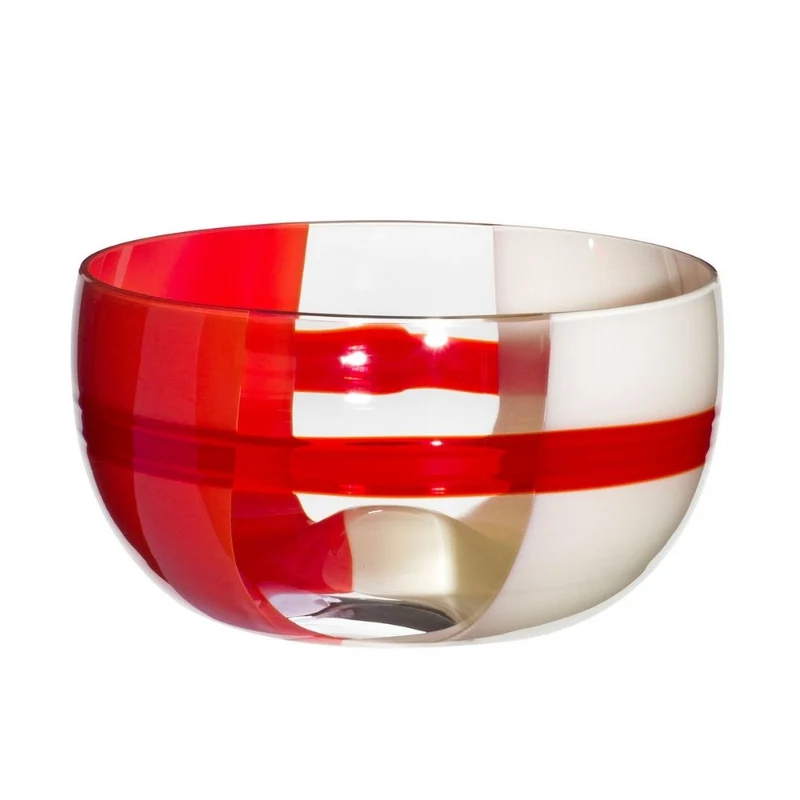 Carlo Moretti Mignon 661 bowl red in Murano glass diam. 19.8 cm