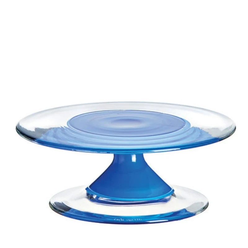 Carlo Moretti Madeleine 594 cake stand blue in Murano glass