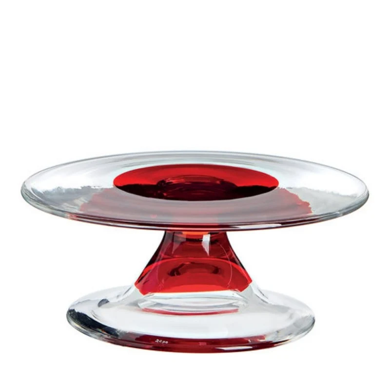 Carlo Moretti Madeleine 594 cake stand red in Murano glass