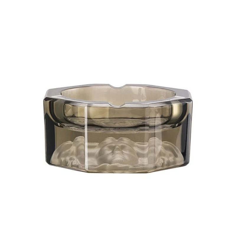 Versace meets Rosenthal Medusa Crystal Lumiere Haze ashtray diam. 13 cm