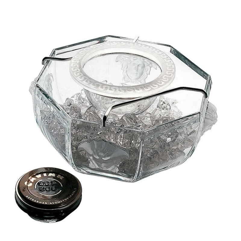 Versace meets Rosenthal Medusa Crystal Lumiere caviar bowl w/ 100 ml insert