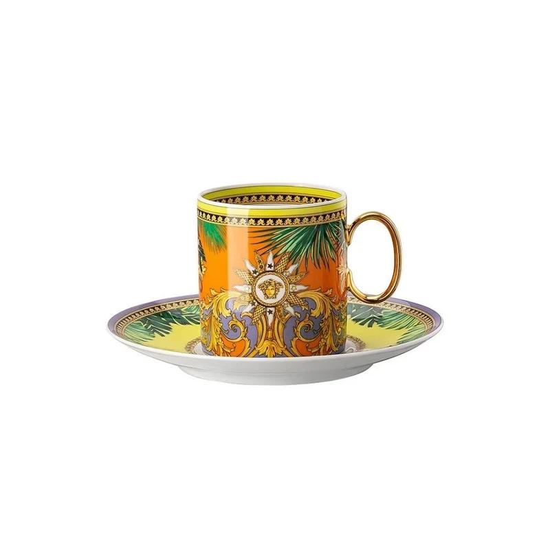 Versace meets Rosenthal Jungle Animalier cup & saucer tall