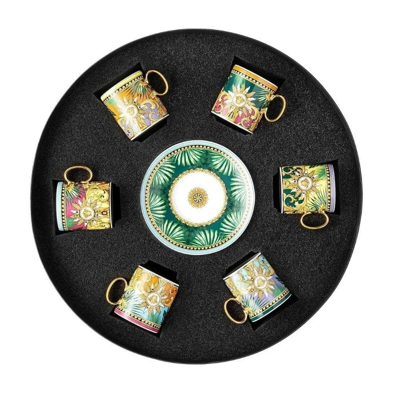 Versace meets Rosenthal Jungle Animalier set of 6 espresso c/s