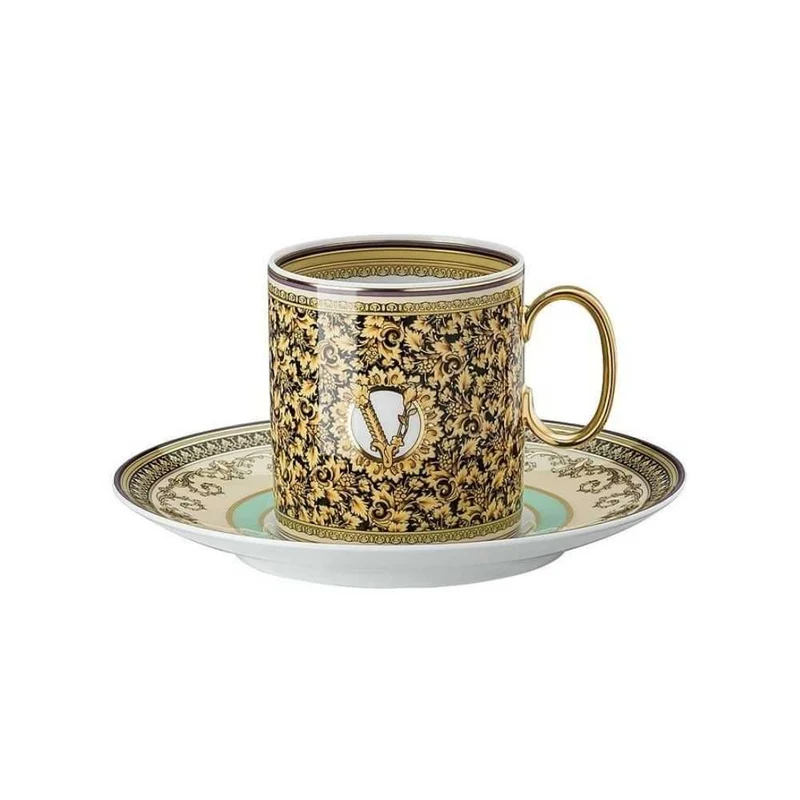 Versace meets Rosenthal Barocco Mosaic cup & saucer tall