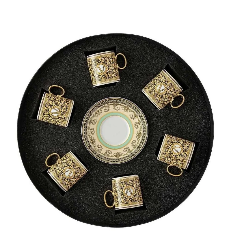 Versace meets Rosenthal Barocco Mosaic set of 6 espresso c/s