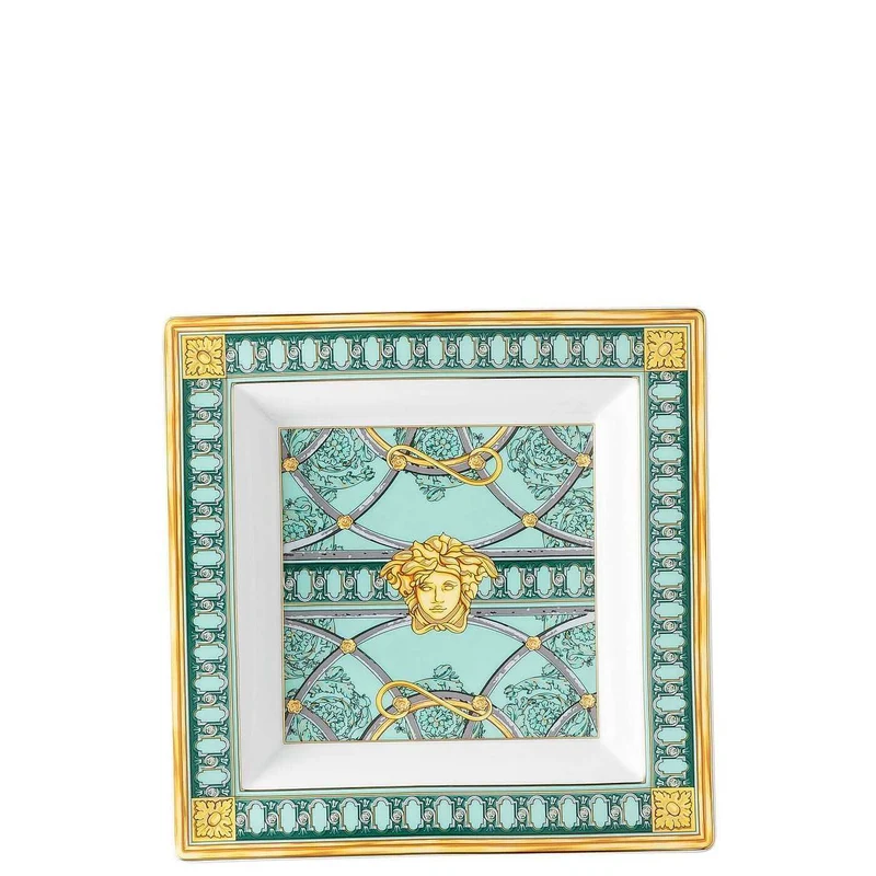 Versace meets Rosenthal La scala del Palazzo Dish 22x22 cm. green