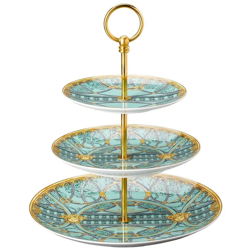 Versace meets Rosenthal La scala del Palazzo Etagere 3 tiers green