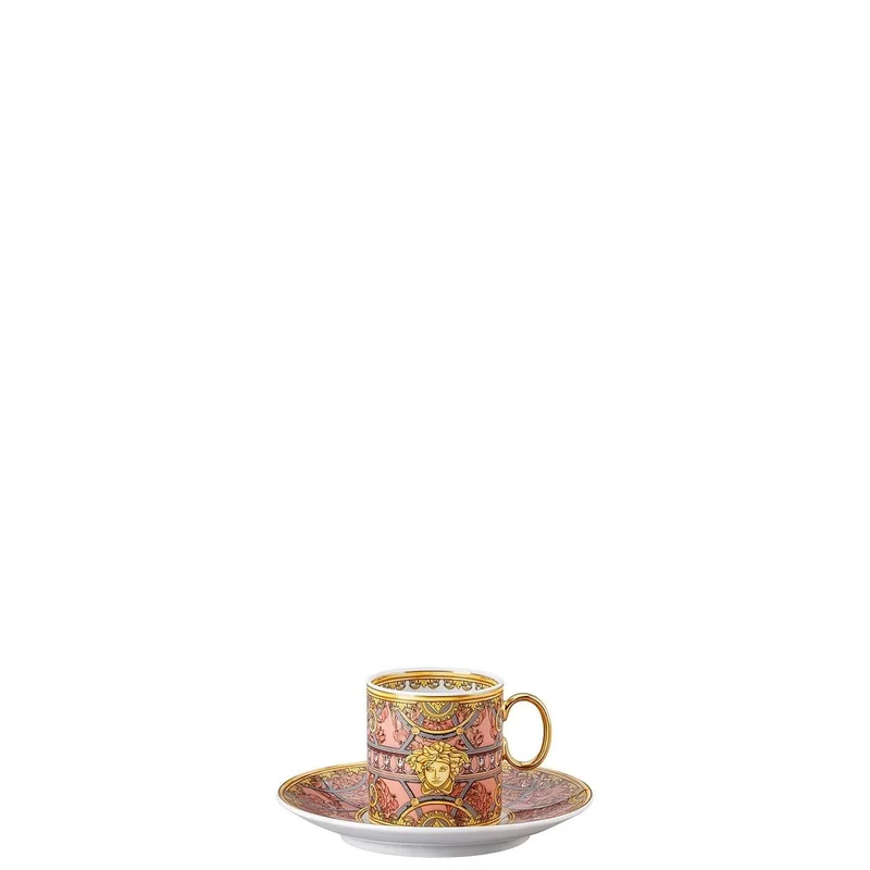 Versace meets Rosenthal La scala del Palazzo Coffee cup and saucer pink