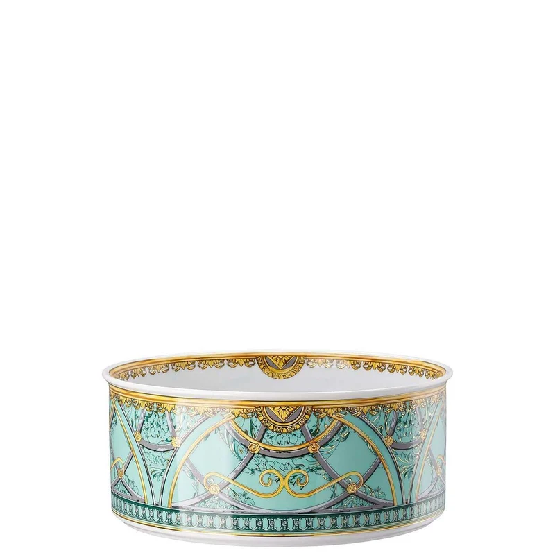 Versace meets Rosenthal La scala del Palazzo Big salad bowl diam. 22 cm. green