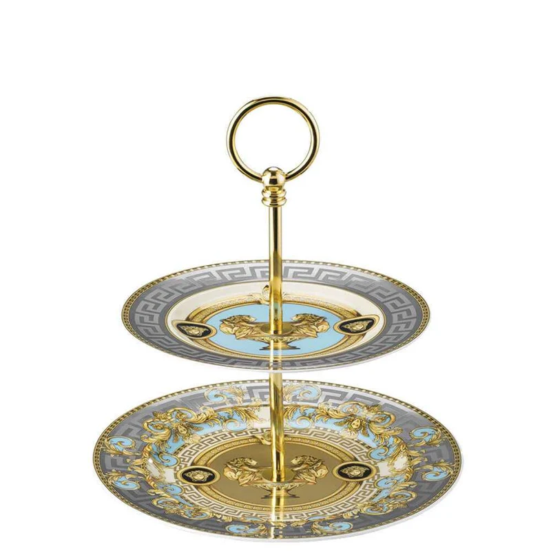 Versace meets Rosenthal Prestige Gala Le Bleu Small etagere 2 tiers
