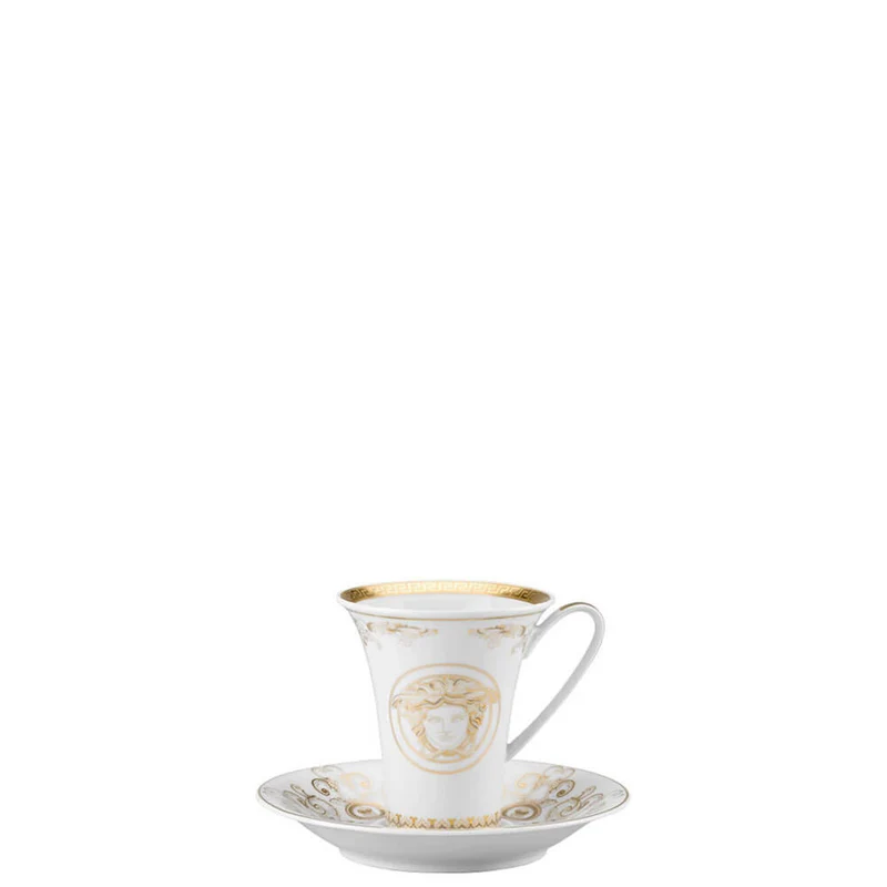 Versace meets Rosenthal Medusa Gala Gold High coffee cup and saucer