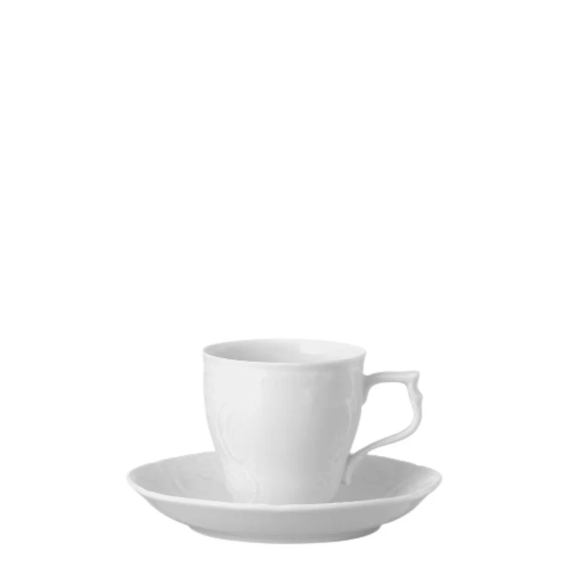 Rosenthal Sanssouci espresso cup and saucer tall - white porcelain