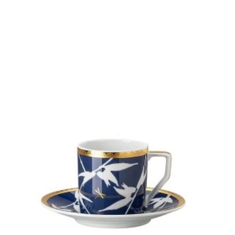 Rosenthal Heritage Turandot espresso cup and saucer blue