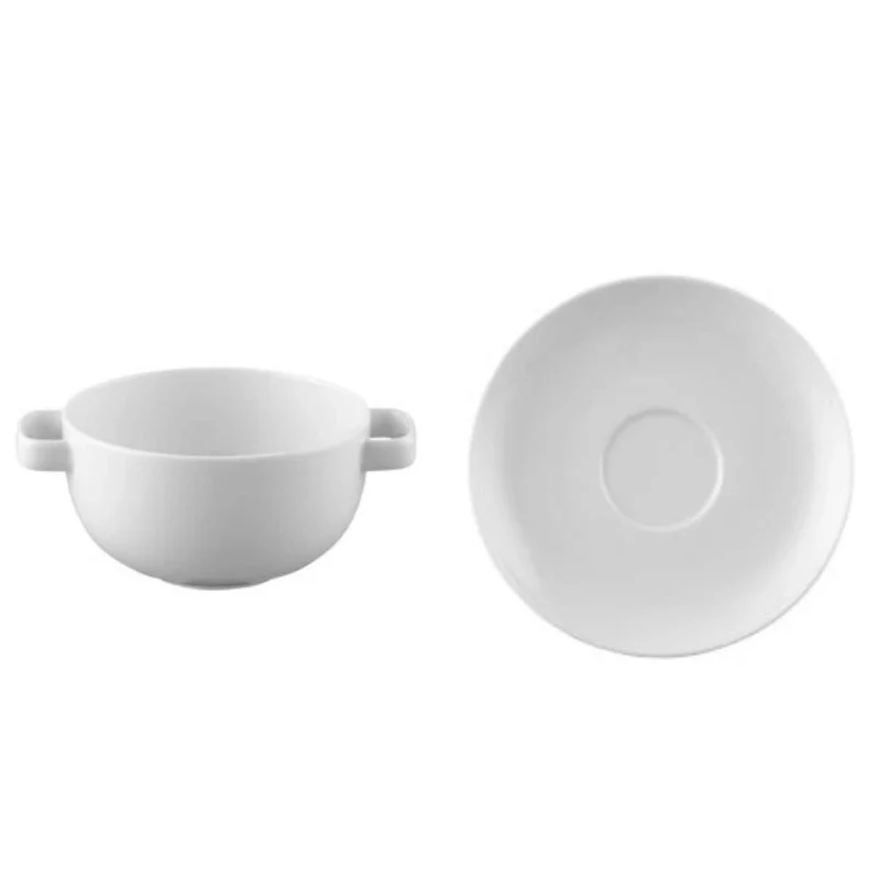Rosenthal Moon creamsoup cup and saucer - white porcelain