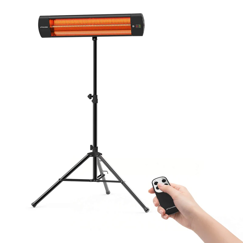 2500W Infrarot-Heizstrahler mit Ständer & Wandhalterung