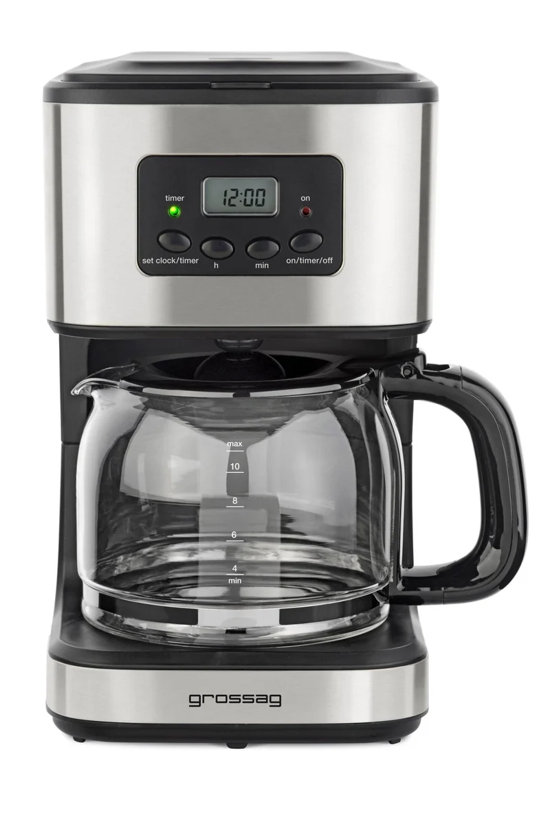 grossag Kaffee-Automat für 10 Tassen - Filterkaffeemaschine mit Timerfunktion