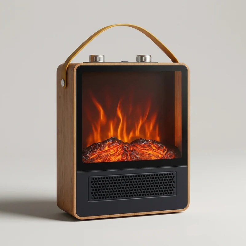HEARTHVUE – Portable Fireplace Heater with 3D Flame for Inviting Room Comfort
