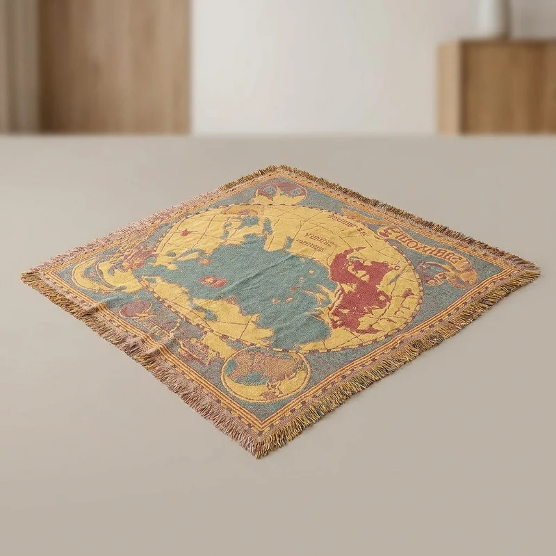 WANDERSCAPE – Vintage Map Blanket for Cozy Everyday Living