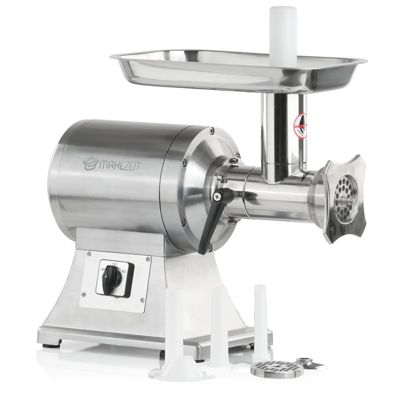 Fleischwolf, elektrisch, Edelstahl, 650W 150kg/h, inkl. Wurstfülleraufsätzen
