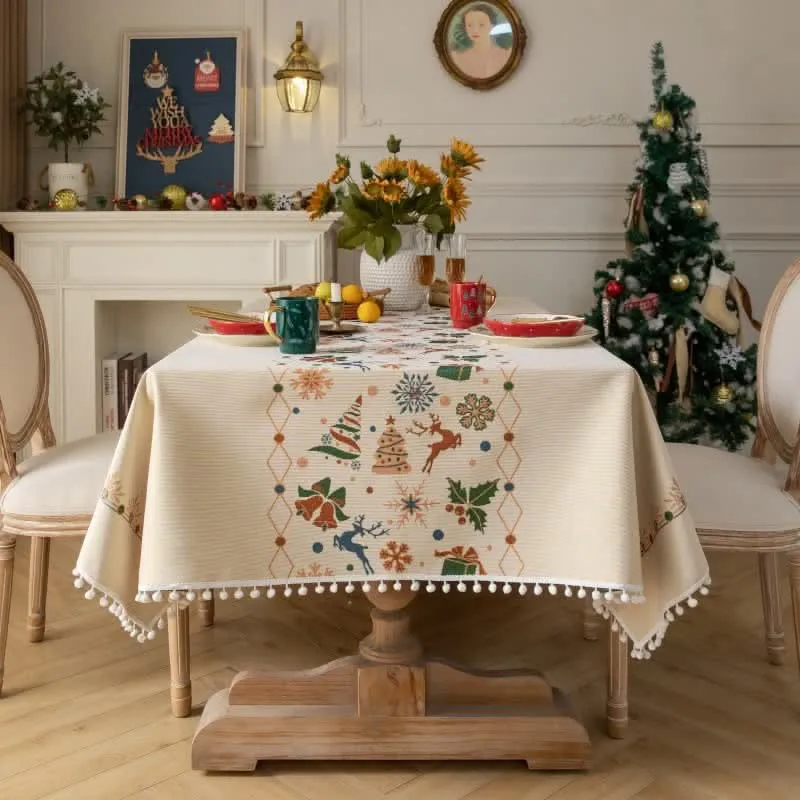 DININGORA – Jacquard Tablecloth for Sophisticated Festive Ambience
