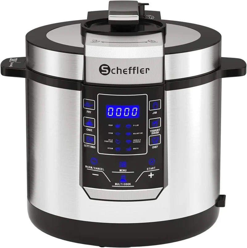 Multikocher 6L 1000W Edelstahl Reiskocher Schnellkochtopf Dampfgarer Reis