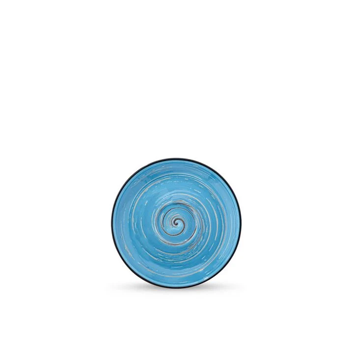 Wilmax Spiral Untertasse 11 cm Blau Porzellan