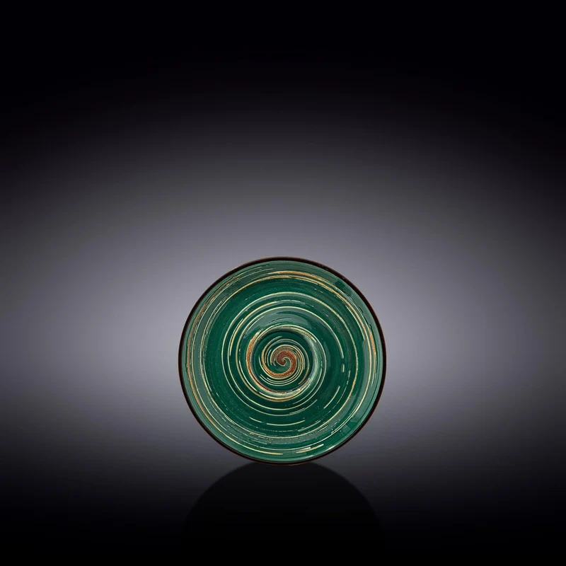 Wilmax Spiral Untertasse 11 cm Grün Porzellan
