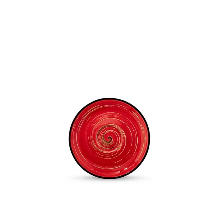 Wilmax Spiral Untertasse 11 cm Rot Porzellan