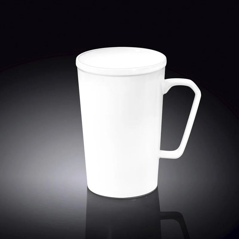 Wilmax Becher 420 ml Weiß Porzellan für Kaffee und Tee