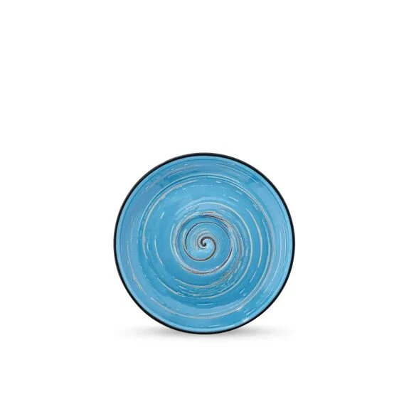 Wilmax Spiral Untertasse 15 cm Blau Porzellan