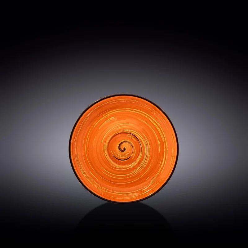 Wilmax Spiral Untertasse 15 cm Orange Porzellan