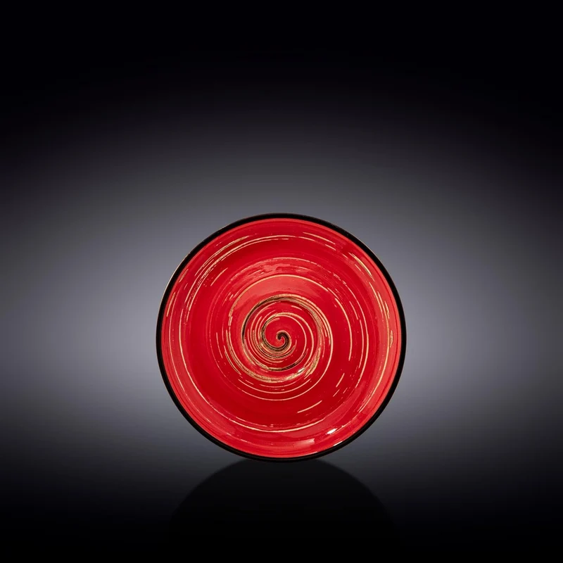 Wilmax Spiral Untertasse 15 cm Rot Porzellan