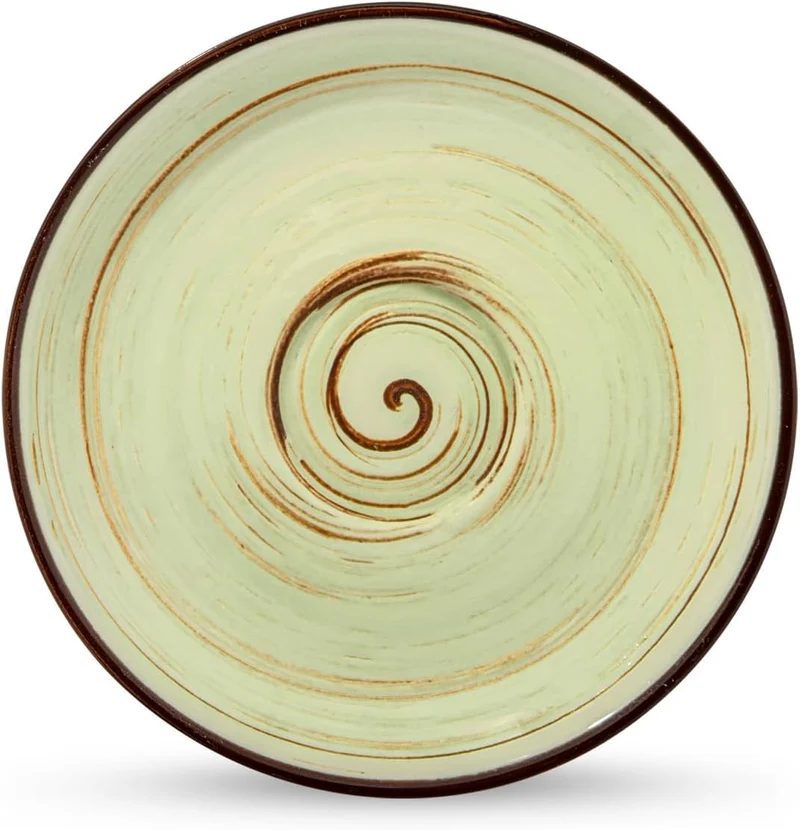 Wilmax Spiral Untertasse 15 cm Pistazie Porzellan