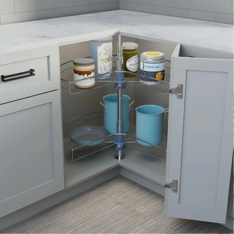 SPINVAULT – Corner Cabinet Lazy Susan Organizer