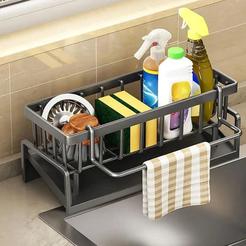 CADDYLUXE – Durable Metal Organizer for Kitchen Sink Storage