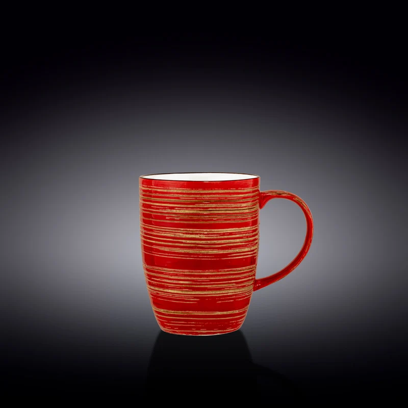 Wilmax Spiral Becher 460 ml Rot Porzellan